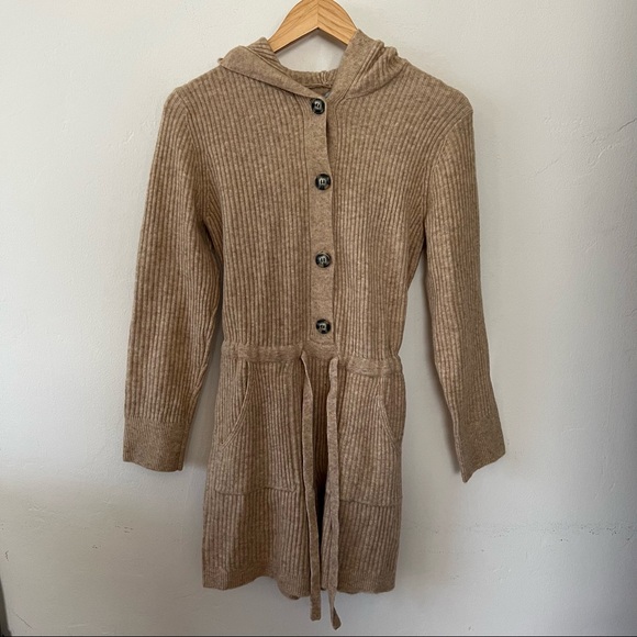 NWT Bloggers Favorite Zara Knit Romper with Hood sz s - Picture 4 of 6